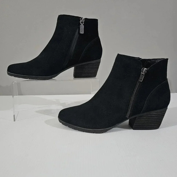 NEW Blondo Vivian Ankle Bootie Womens 6.5 Black Suede Waterproof Western Casual - Picture 2 of 13